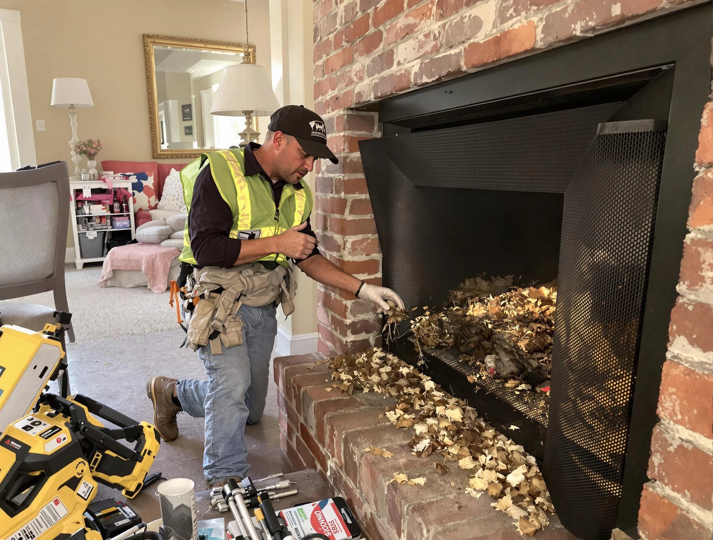 Safe screening installation by Homewood Chimney Sweep in Homewood, AL
