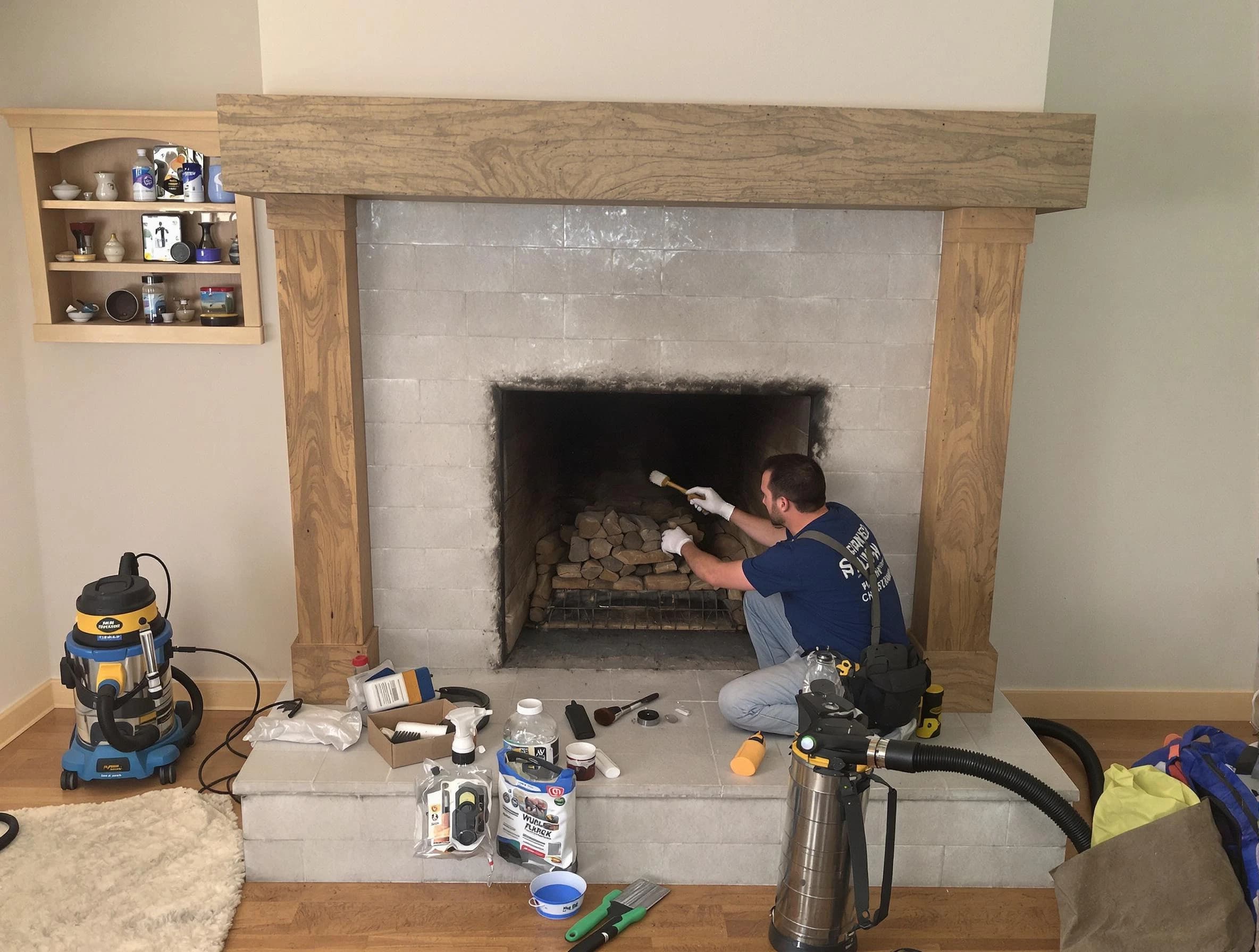 Detailed creosote removal process by Homewood Chimney Sweep in Homewood, AL