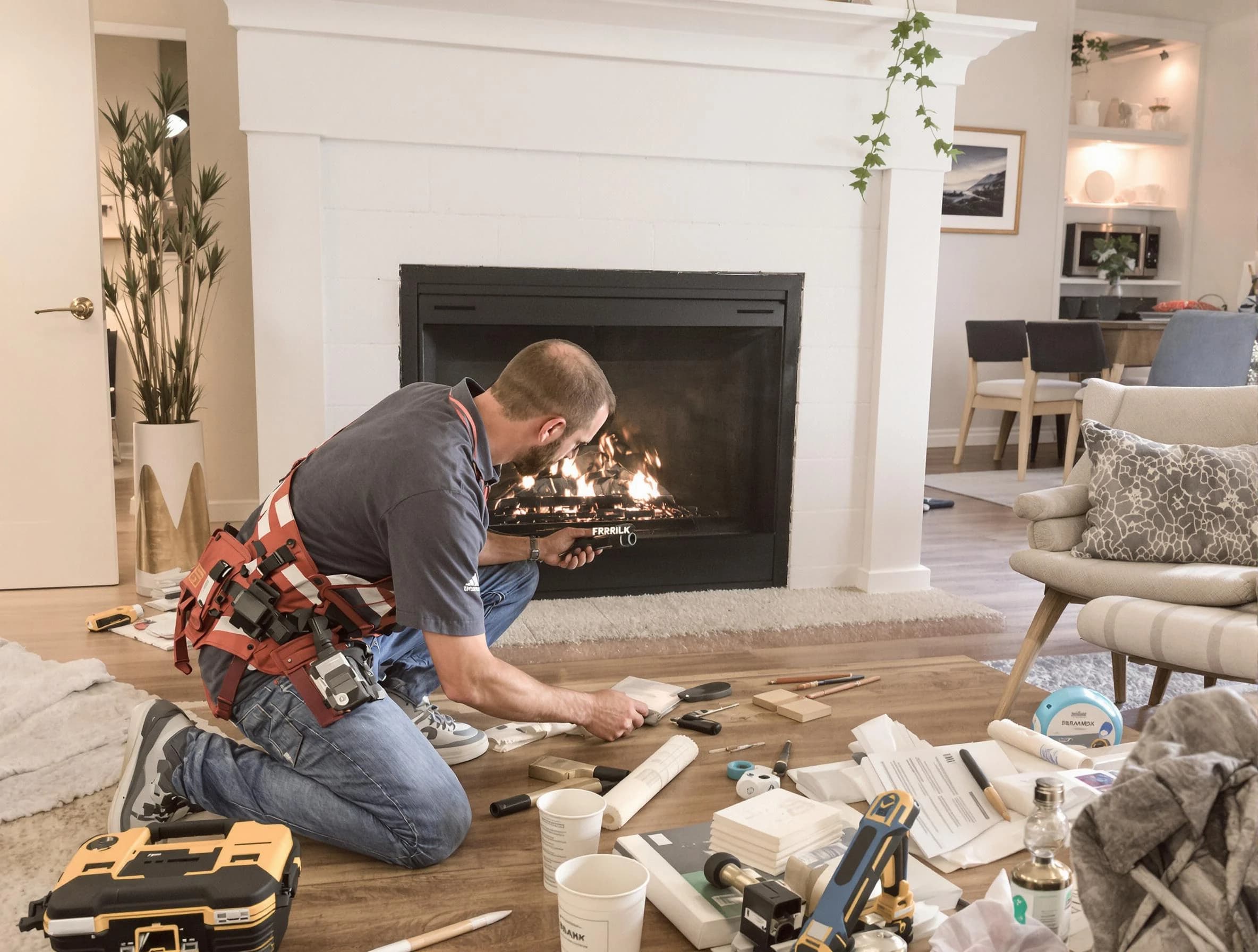 Homewood Chimney Sweep performing fireplace repair in Homewood, AL