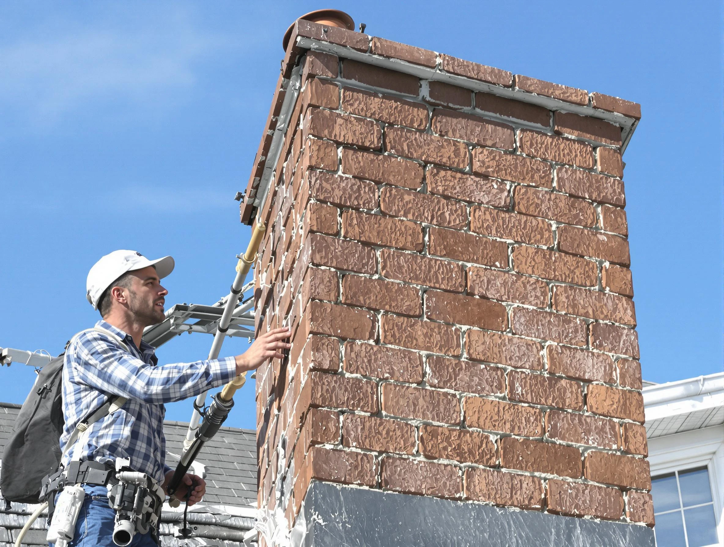 Brickwork for a chimney rebuild by Homewood Chimney Sweep in Homewood, AL
