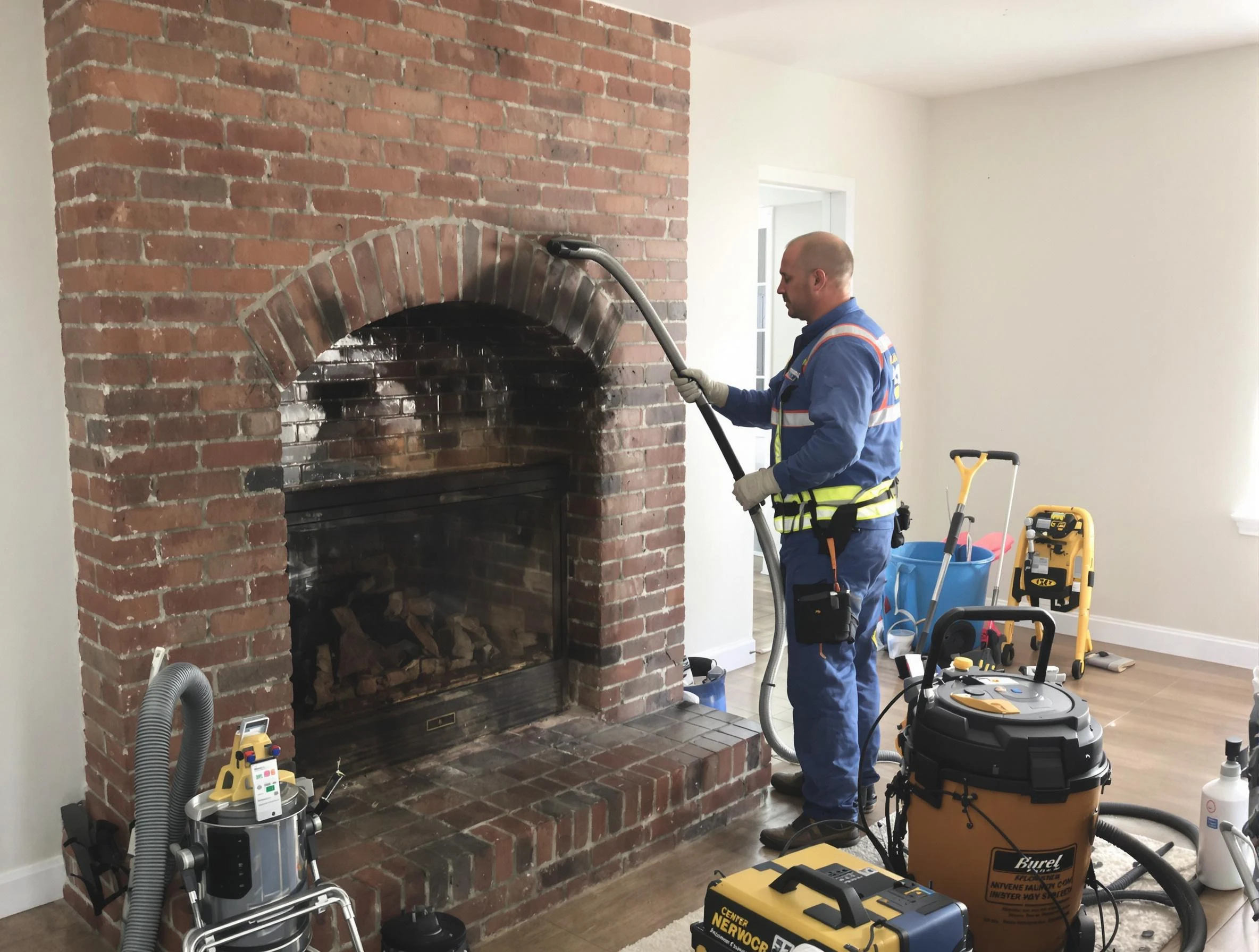 Homewood Chimney Sweep expert performing detailed chimney sweep in Homewood, AL