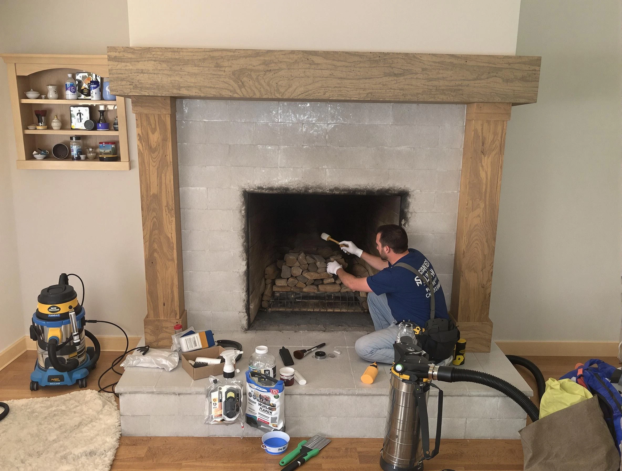 Detailed creosote removal process by Homewood Chimney Sweep in Homewood, AL