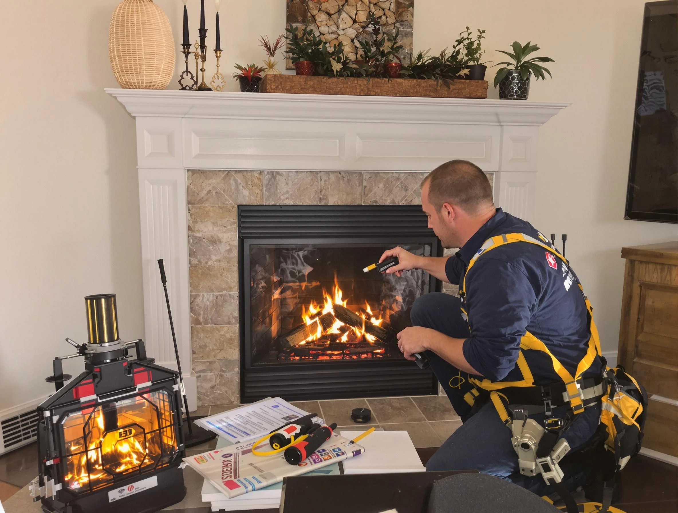 Safety-focused fireplace inspection by Homewood Chimney Sweep in Homewood, AL